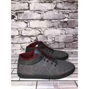 Baabuk Sky Wooler Gray High Top Wool Fabric Sneakers Shoes Men Sz 42EU/9M US